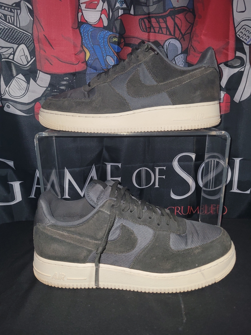 Nike Air Force 1 Low 07 1 Suede & Mesh Sneakers - Mineral Spruce